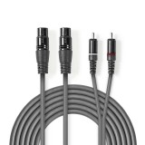 Laidas 2xXLR - 2RCA (L-K) 3m Nedis 